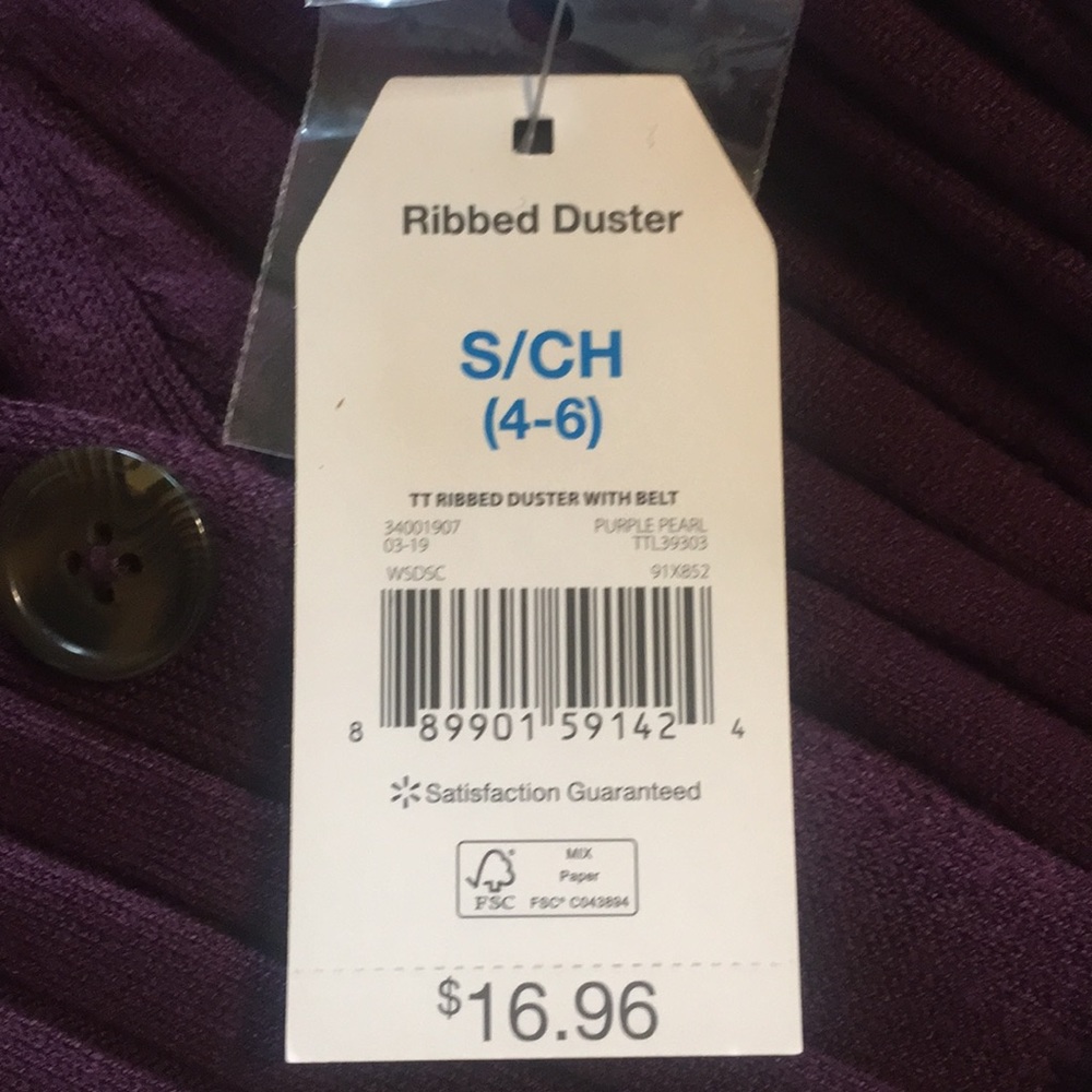 Women’s Ribbed Duster Sweater size Small(4/6) - Picture 6 of 6